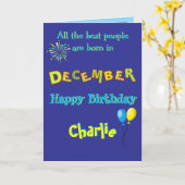Carte December Birthday Folded Greeting Card (Fleur jaune)