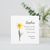 Carte December Narcissus Personalized Birthday (Debout devant)