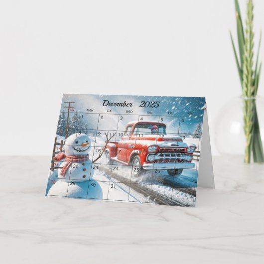 Carte Décembre 2025 Mois de Noël (Devant)