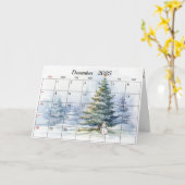 Carte Décembre 2025 Mois de Noël (Fleur jaune)