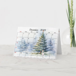 Carte Décembre 2025 Mois de Noël