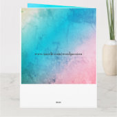 Carte Décembre anniversaire pierre de naissance Turquois (Dos)