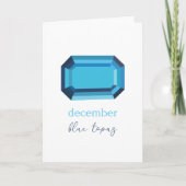 Carte Décembre Birthstone Blue Topaz (Devant)