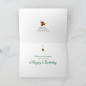 Carte Décembre Holly Langue des Fleurs Anniversaire (Intérieur)