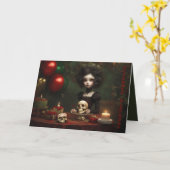 Carte Décembre Noël vacances anniversaire  (Fleur jaune)