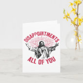 Carte Déceptions Vous Tous Jésus Étalez L'Humour De La M (Fleur jaune)