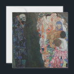 Carte Décès et vie par Gustav Klimt Art Nouveau Vintage<br><div class="desc">Death and Life (1908) de Gustav Klimt est une peinture d'art vintage de l'époque victorienne Symbolisme qui présente deux parties distinctes, Life and Death. Sur la gauche, la mort est représentée par une faucheuse sombre classique au crâne moussant, recouverte d'une robe sombre ornée d'une croix religieuse. Sur la droite se...</div>