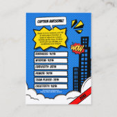 Carte d'échange comique personnalisée pour les enf (Dos)