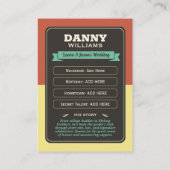 Carte d'échange de chambre d'équipe personnalisée, (Dos)