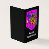 Carte d'échange de Citrouille Horn Bat Halloween (Extérieur)