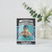 Carte d'échange Polo Eau Personnalisée Carte d'arg (Debout devant)