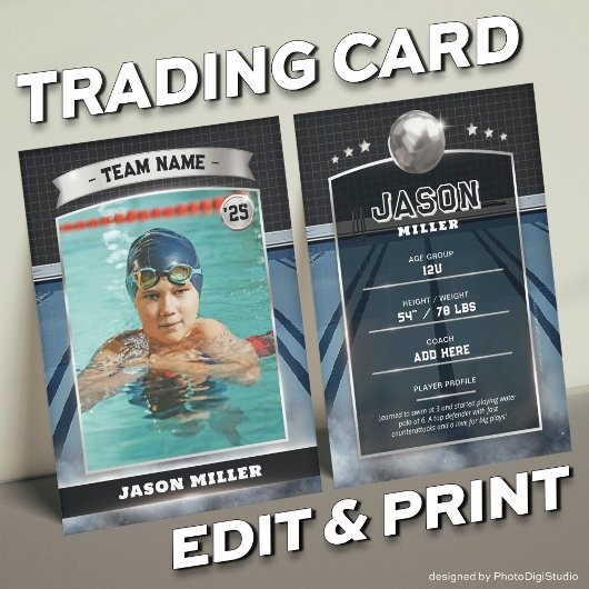 Carte d'échange Polo Eau Personnalisée Carte d'arg