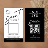 Carte d'échantillon de parfum de bougie pour teste