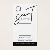 Carte d'échantillon de parfum de bougie pour teste (Devant)