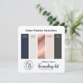 Carte d'échantillons de palette de couleurs bleu m (Debout devant)