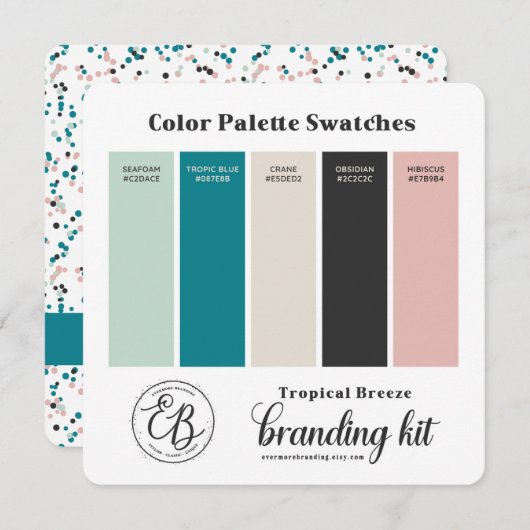 Carte d'échantillons de palette de couleurs sarcel (Devant / Derrière)