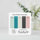 Carte d'échantillons de palette de couleurs vert m (Debout devant)