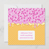 Carte Déchets de gaufre de crème glacée Date d'été perso (Dos)