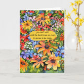 Carte décider d'être heureux Folded Greeting Card (Fleur jaune)