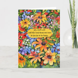 Carte décider d'être heureux Folded Greeting Card