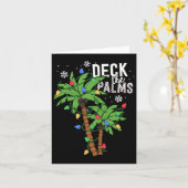 Carte Deck Les Palms Tropical Hawaii Christmas Palm Tree (Fleur jaune)