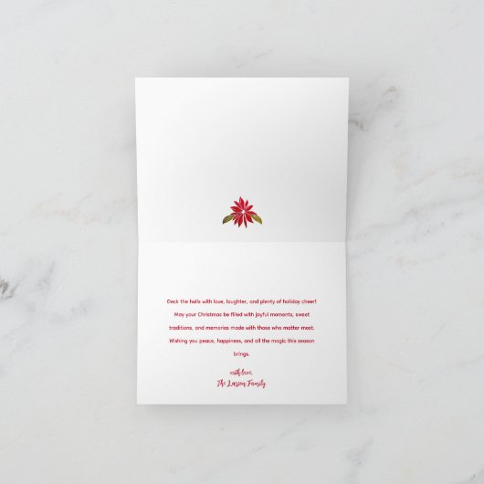 Carte Deck the Halls Patchwork Famille Noël (Intérieur)