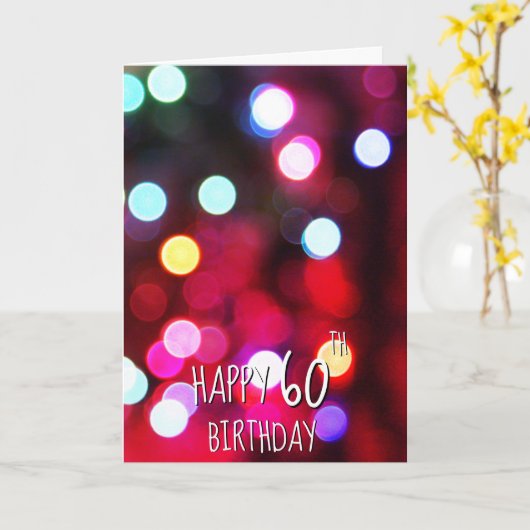 Carte d'éclairage de fête du 60e anniversaire (Fleur jaune)