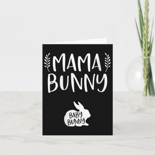Carte Déclaration de grossesse de Pâques Maman Lapin Ba (Devant)
