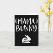 Carte Déclaration de grossesse de Pâques Maman Lapin Ba (Fleur jaune)