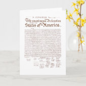 Carte Déclaration d'indépendance des États-Unis (Fleur jaune)