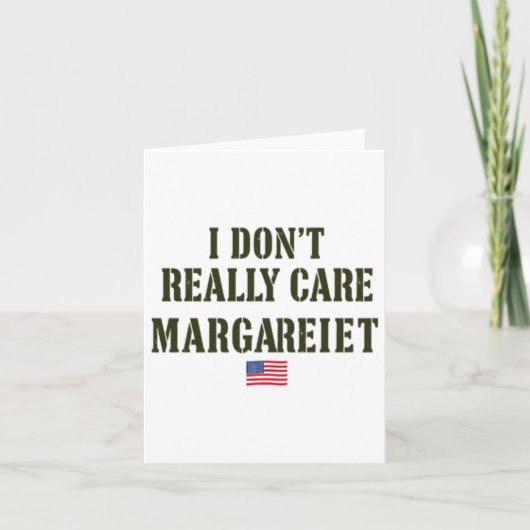 Carte Déclaration Margaret sans inquiétude Sticker Tee (Devant)