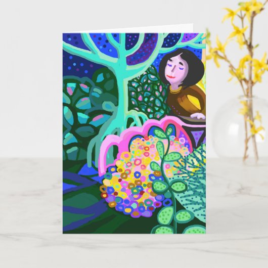 Carte Déclaration romantique d'amour (Fleur jaune)