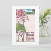 Carte Déco Primroses de Pâques (Debout devant)