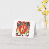 Carte Déco Valentine Couple (Fleur jaune)