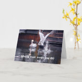 Carte Décollage du pélican (Fleur jaune)