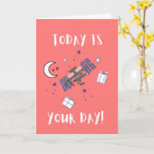 Carte Décoller pour la fête des pères de naissance (Fleur jaune)