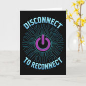 Carte Déconnecter pour reconnecter Équilibre de la cyber (Fleur jaune)