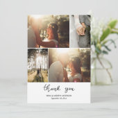 Carte Décontracté simple Mariage de script de Merci (Debout devant)