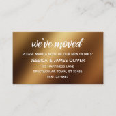 Carte décontractée Gold Ombre "We've Moved" (Devant)