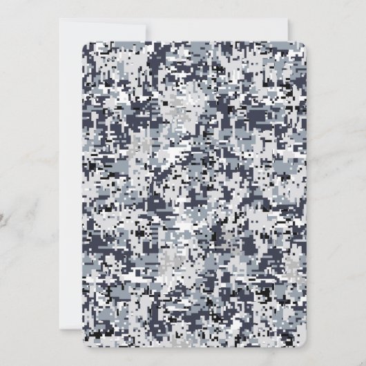 Carte Décor Camouflage numérique de style urbain (Devant)