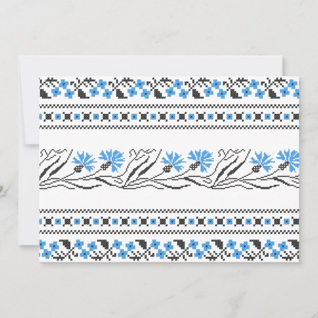 Carte Décor croix de Cornflower bleu (Devant)