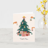Carte Décor d'arbres de Noël (Fleur jaune)