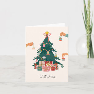 Carte Décor d'arbres de Noël