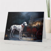 Carte Décor de Noël Dalmatien Snowy (Devant)
