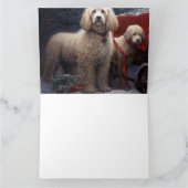 Carte Décor de Noël de caniche Snowy (Intérieur)