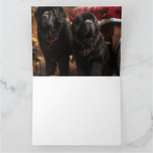 Carte Décor de Noël de Terre-Neuve Snowy Sleigh (Intérieur)