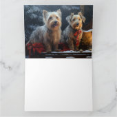 Carte Décor de Noël de Terrier australien Snowy Sleigh (Intérieur)