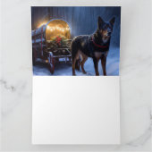 Carte Décor de Noël Kelpie Snowy Sleigh (Intérieur)
