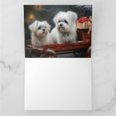 Carte Décor de Noël maltais Snowy Sleigh (Intérieur)