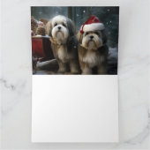 Carte Décor de Noël Malti tzu Snowy Sleigh (Intérieur)